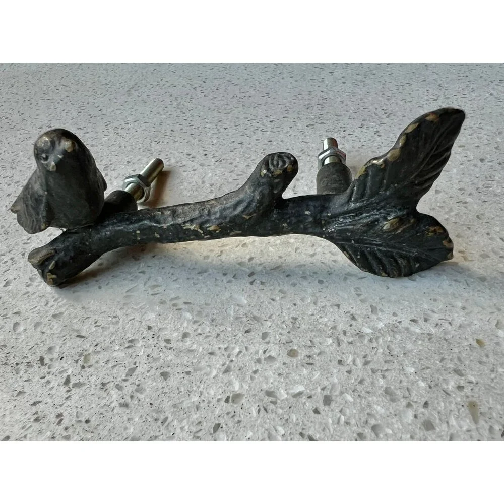 Set Of 2 Bronze Bird Drawer Pulls Handles 4.25